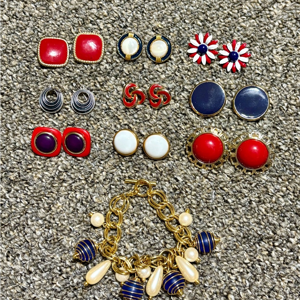 Awesome Vintage Lot!! ‘Nautical’ Red, White Blue Theme - Picture 10 of 13